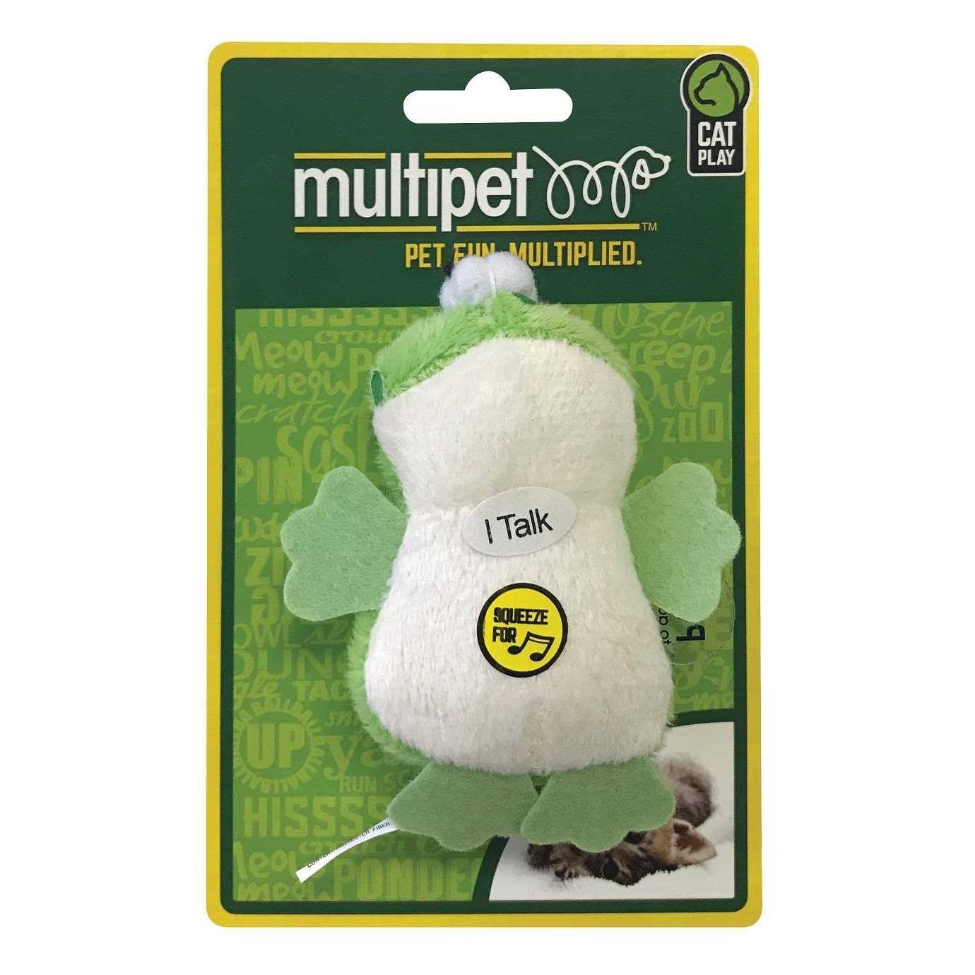 Multipet Look Who’s Talking Cat Toy Frog - Healthber
