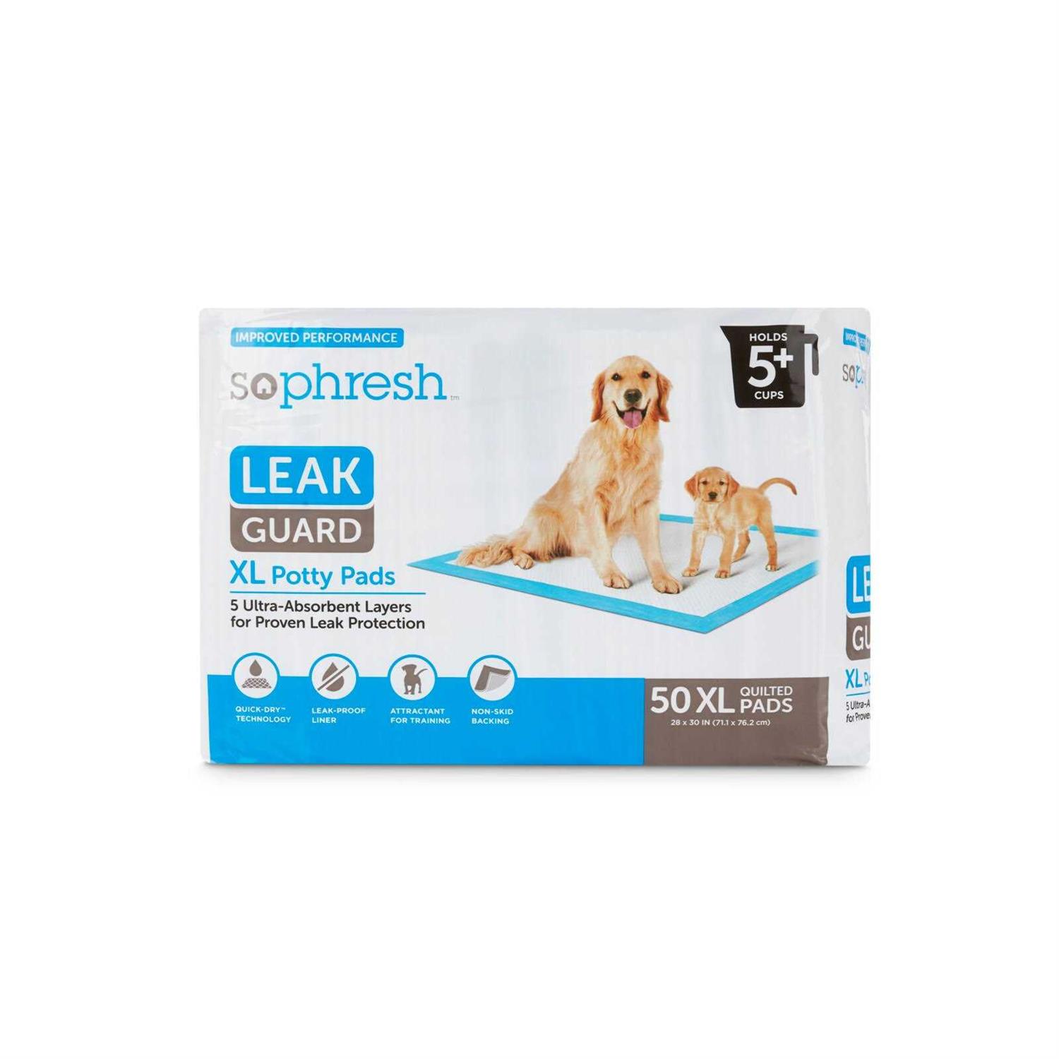 So Phresh Large Leak Guard Quilted Potty Pads - Healthber