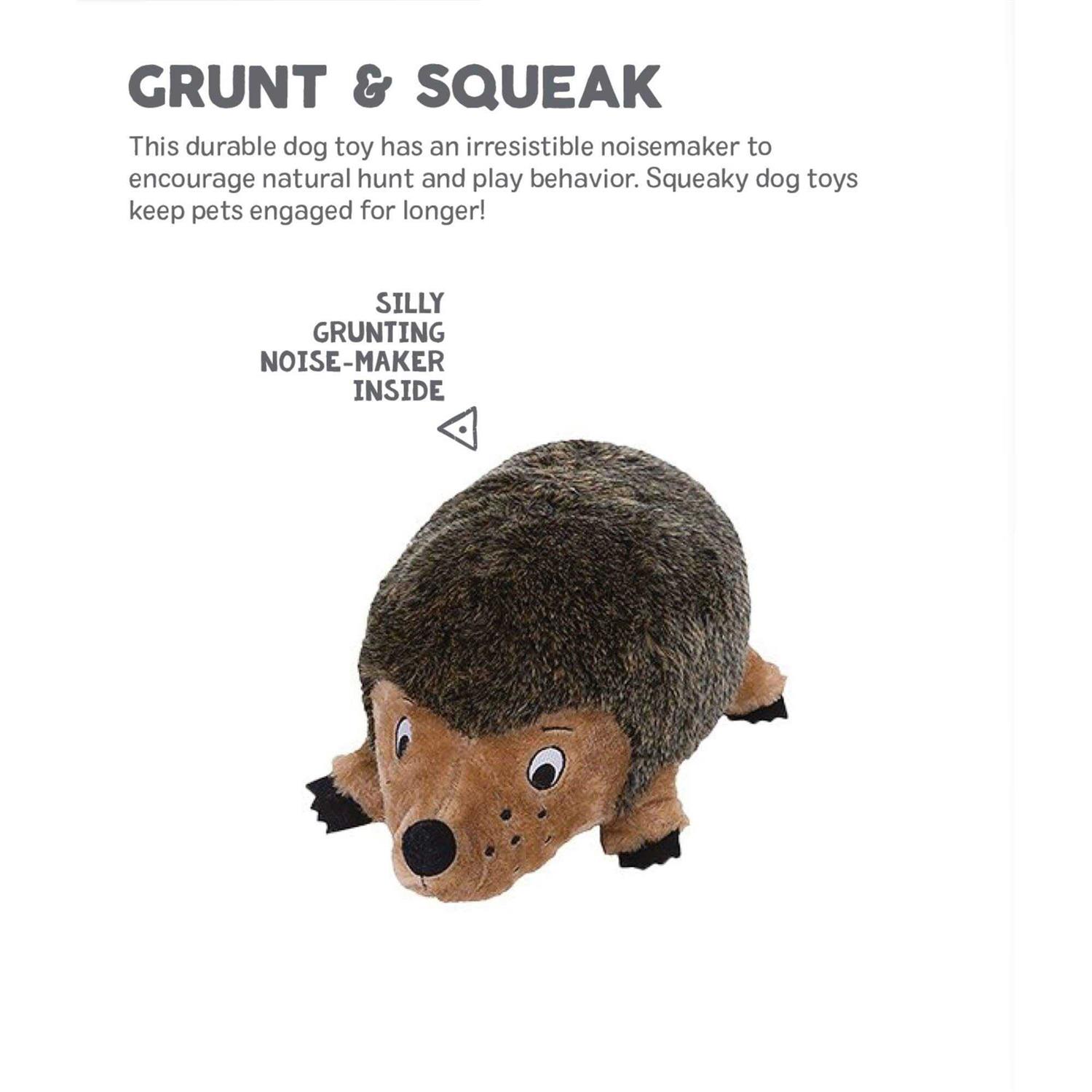 Outward Hound Plush Puppies Harley the Hedgehog II Jumbo Deluxe Crazies Dog Toy - Healthber