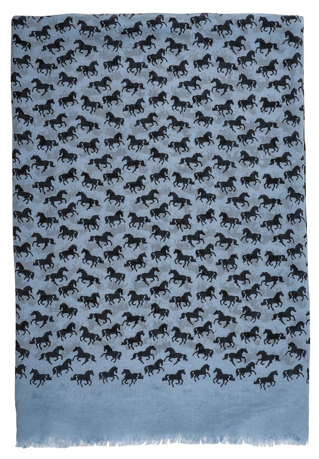 Lila Horse Silhouettes Scarf - Healthber