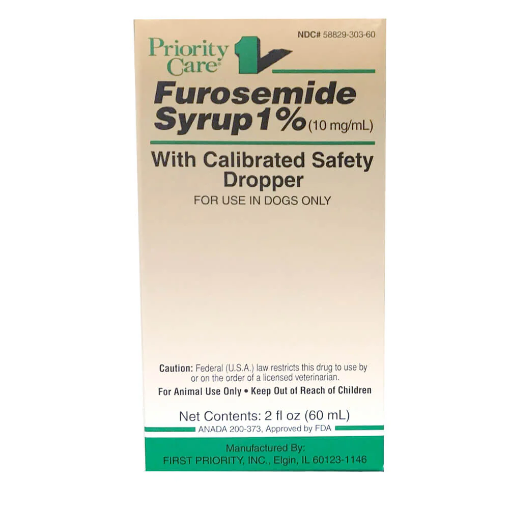 Rx Furosemide Syrup for Dogs & Cats, 10 mg x 60 ml bottle - Healthber