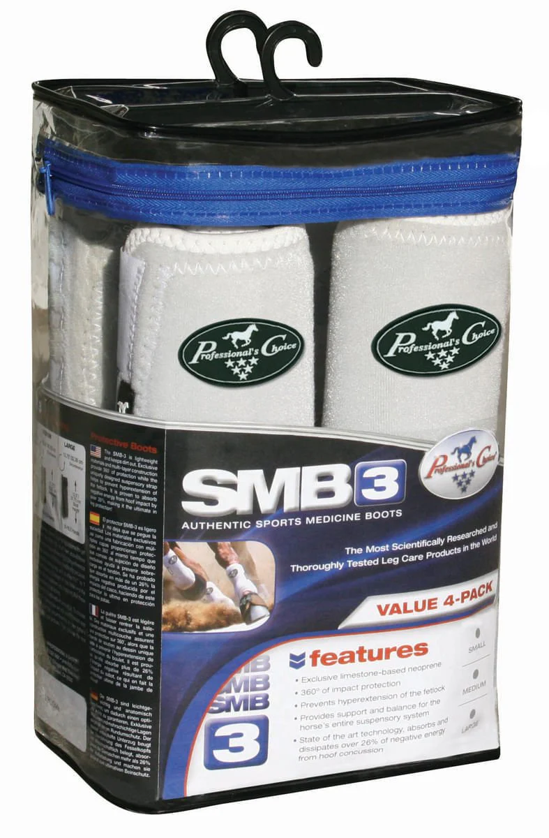 Professional's Choice SMB 3 Spots Medicine Boots for Horses Value Pack (set of 4) - Healthber