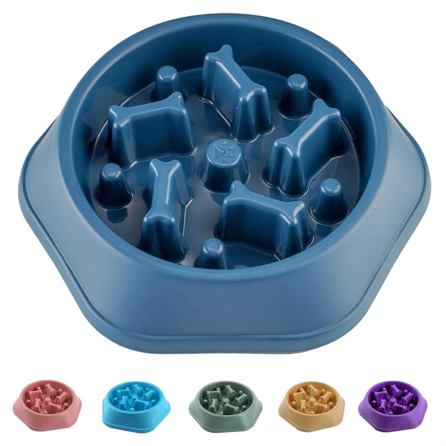 CAISHOW Slow Feeder Dog Bowl Anti Gulping Healthy Eating Interactive Bloat Stop Fun Alternative Non Slip Dog Slow Food Feeding Pet Bowl Slow Eating - Healthber