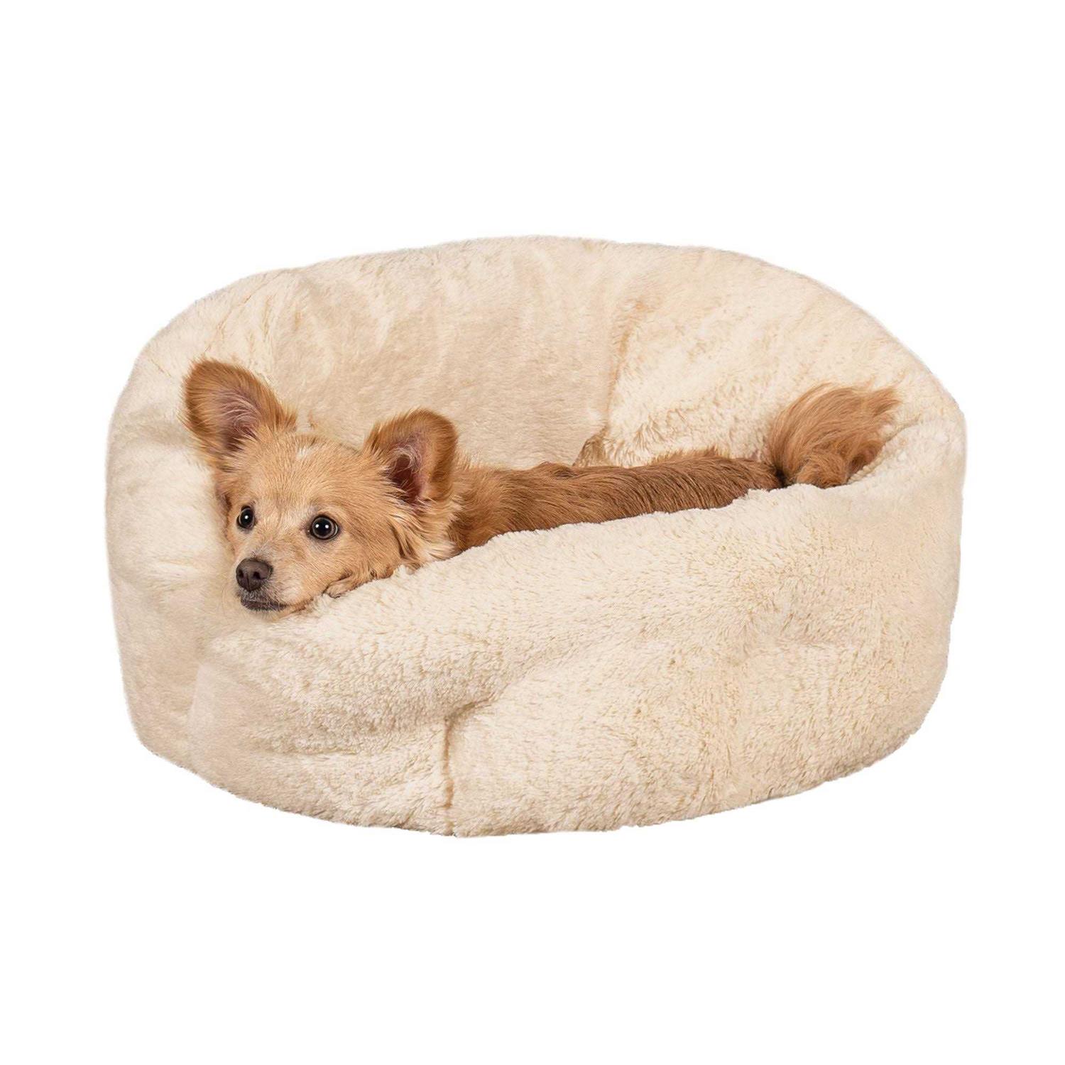 FurHaven Luxury Fur Warming Hi-Lo Cuddler Bed - Healthber