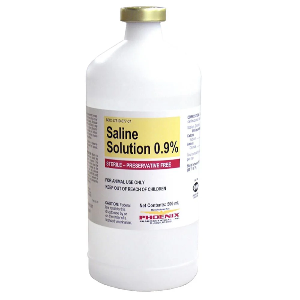Rx Veterinary Saline Solution (Generic) 0.9% x 1000 mL - Healthber