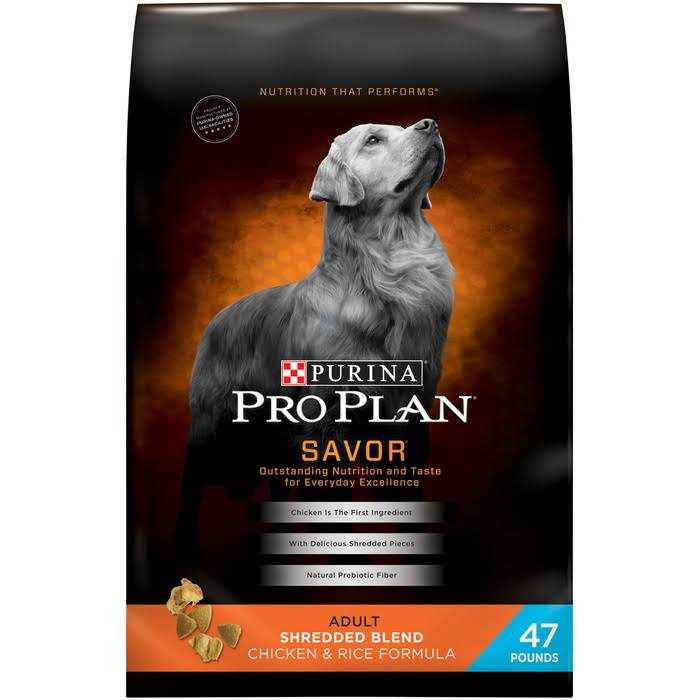 Purina Pro Plan Adult Shredded Blend Chicken & Rice Dry Dog Food - Healthber