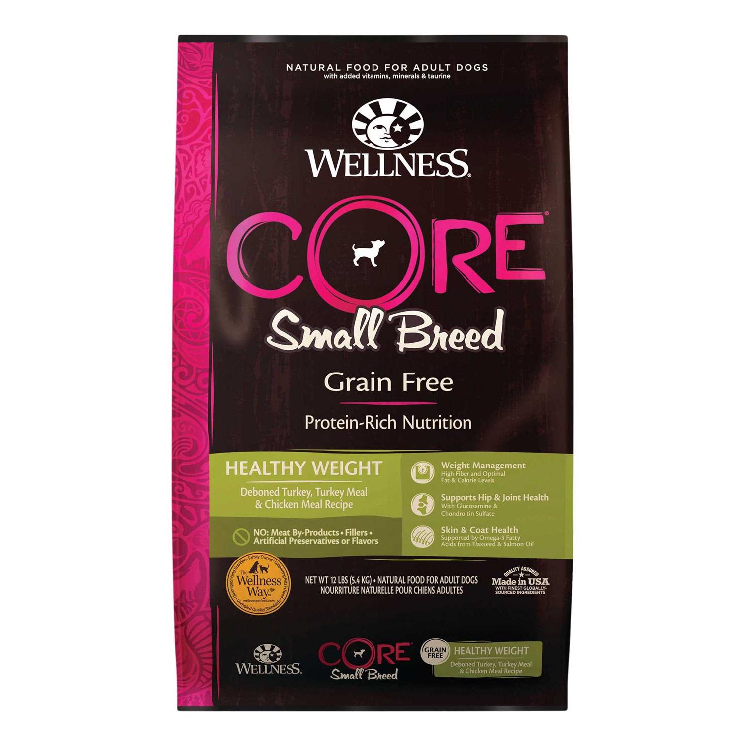 Wellness CORE Natural Grain Free Dry Dog Food Small Breed Healthy Weight - Healthber