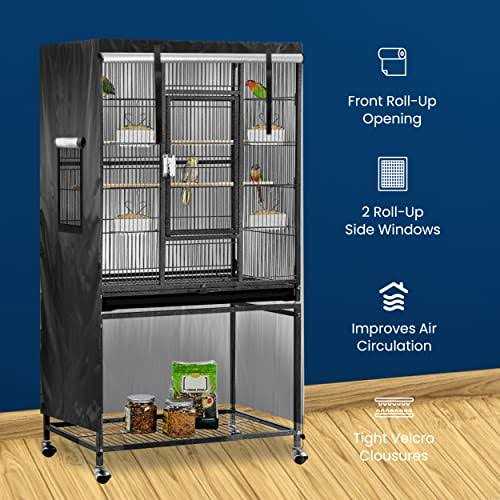 Knuti Universal Bird Cage Cover Good Night Blackout 51 inch x 38 inch x 23.5 inch inch Small Animal Cages Cover - Healthber