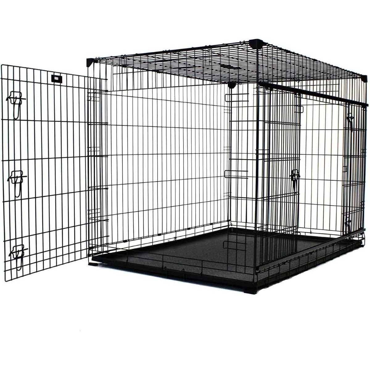 Lucky Dog Sliding Double Door Dog Crate - Healthber