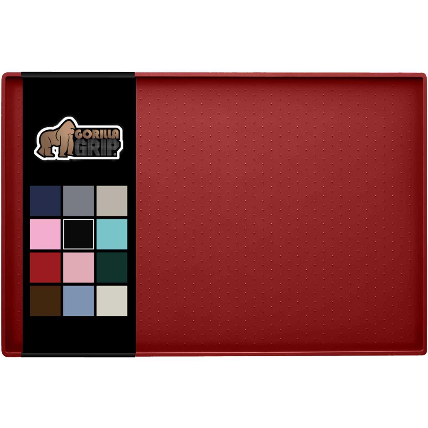 Gorilla Grip 100% Waterproof Raised Edge BPA Free Silicone Pet Feeding Mat - Healthber