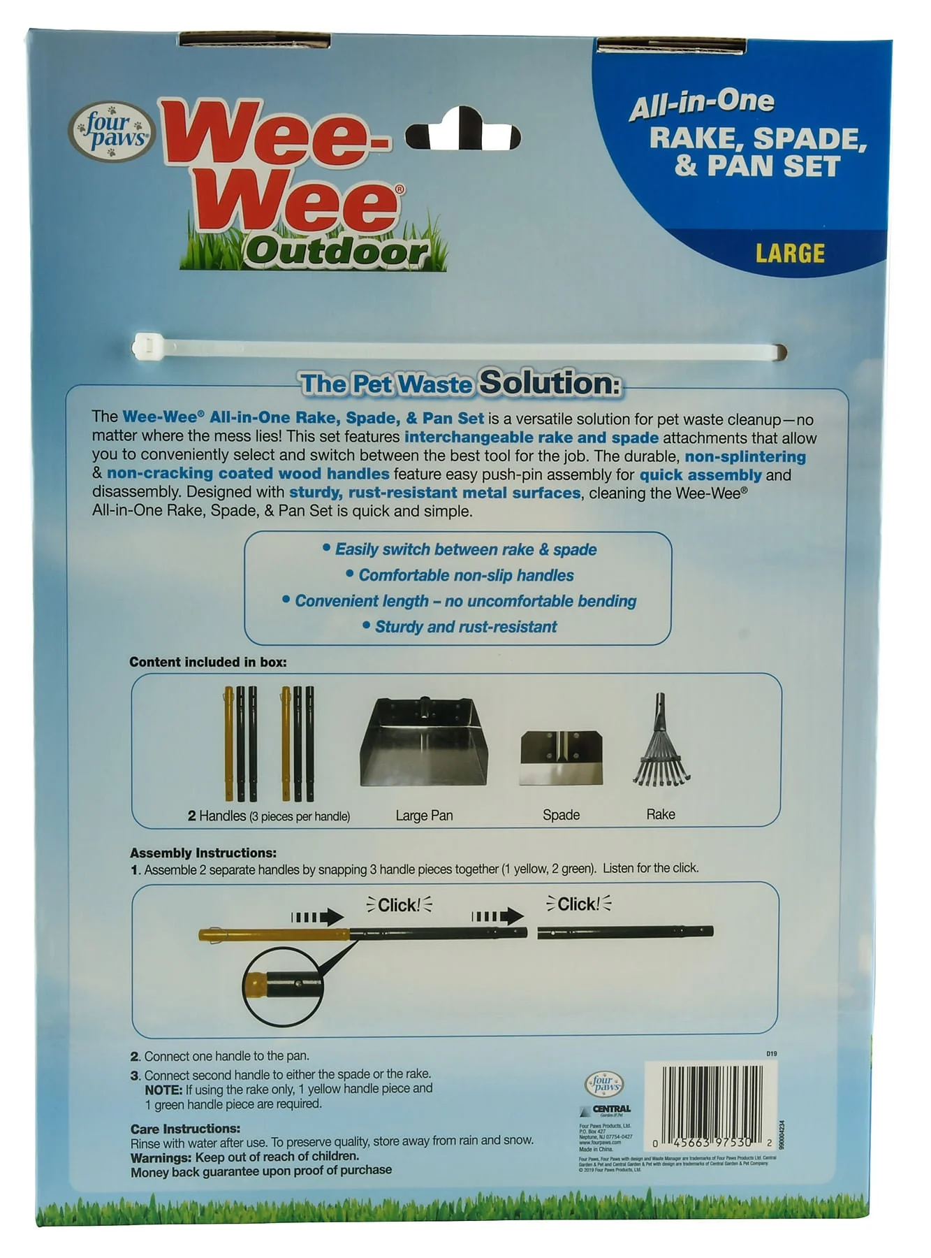 Wee-Wee Outdoor All-in-One Rake, Spade, & Pan Set - Healthber