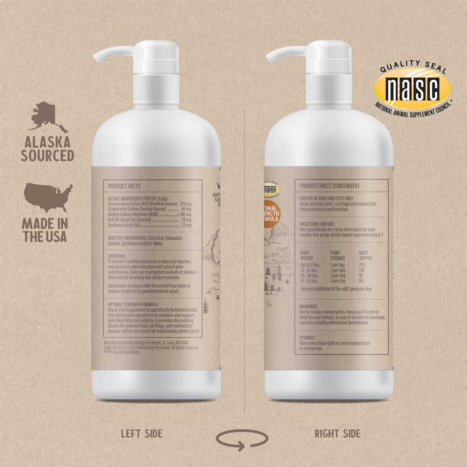 Grizzly Joint Aid Liquid for Dogs - Healthber