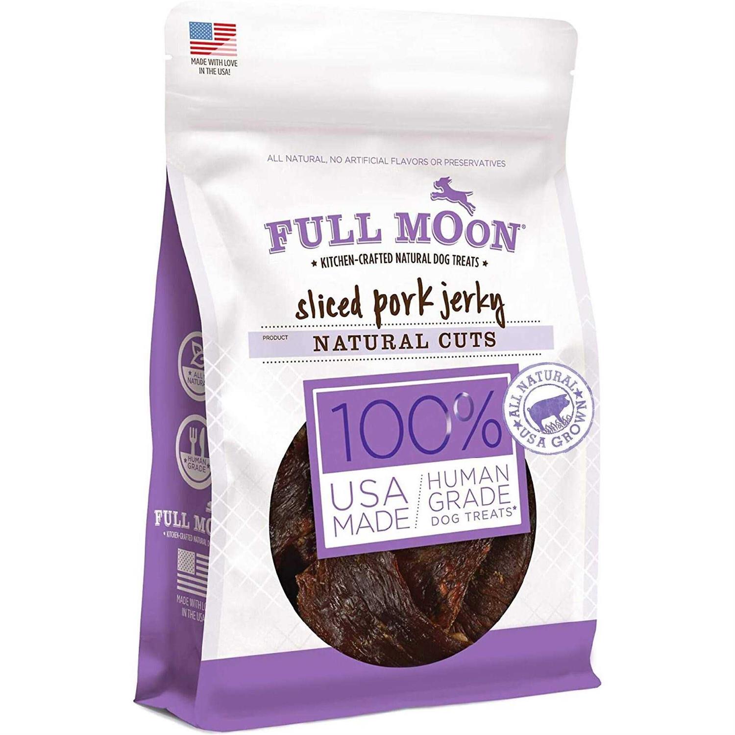 Full Moon Natural Cut Pork Jerky Dog Treats - Healthber