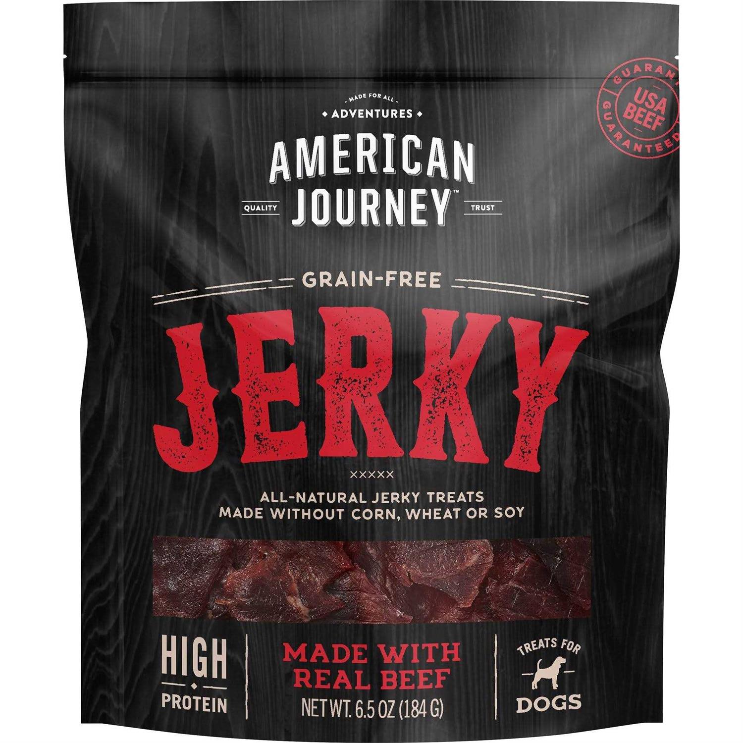 American Journey Beef Jerky Natural Grain-Free Dog Treats - Healthber