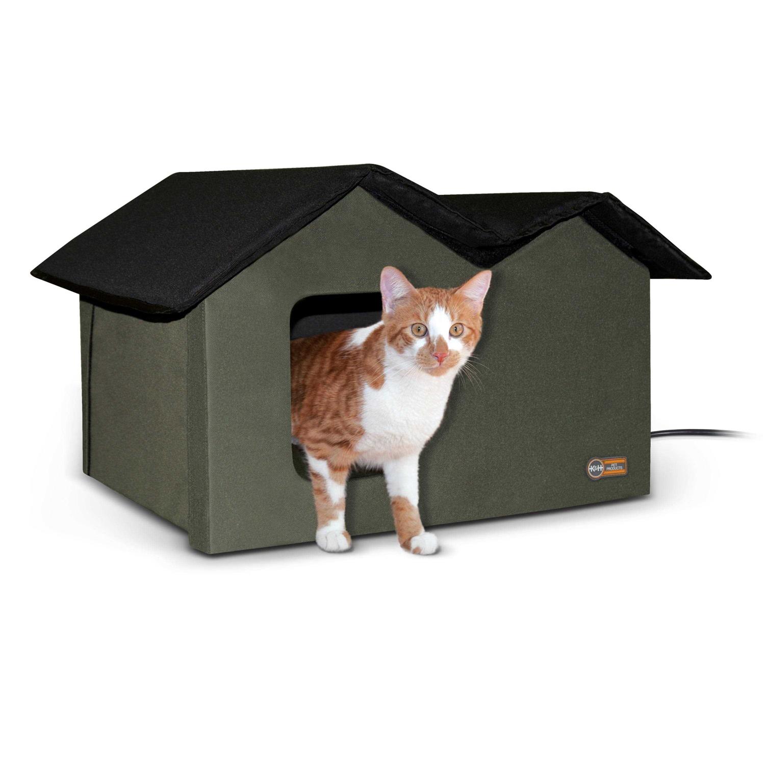 K&H Pet Products Extra-Wide Outdoor Kitty House - Healthber