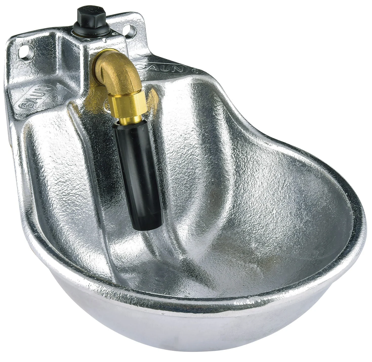 Aluminum Barn Wall Mount Push Valve Horse Waterer, 48 oz - Healthber
