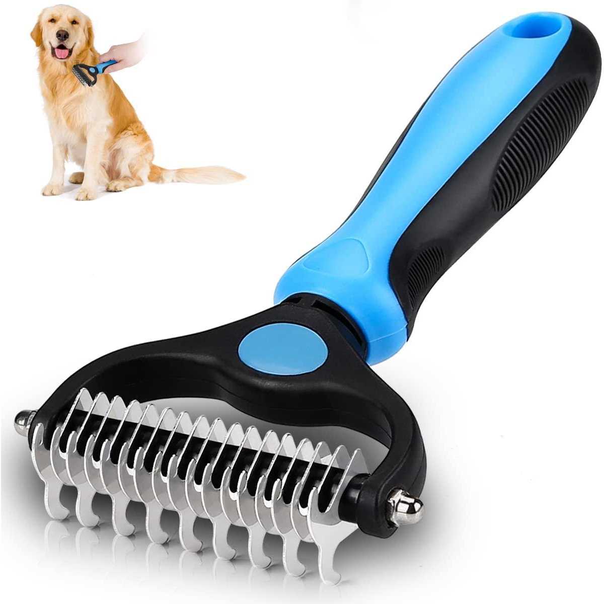 petpetssmart Kayi Dematting Brush Undercoat Rake for Dogs & Cats 2 Sided Professional Grooming Tool – Tangles Removing & Deshedding Brush - Healthber
