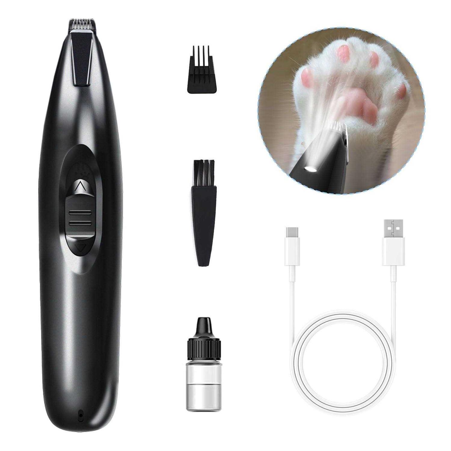 KIKETECH Dog Paw Trimmer with LED Cordless 2Speed Rechargeable Dog Clippers - Healthber