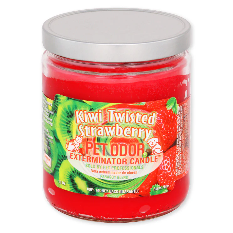 Pet Odor Exterminator Candle, Kiwi Twisted Strawberry, 13 oz - Healthber