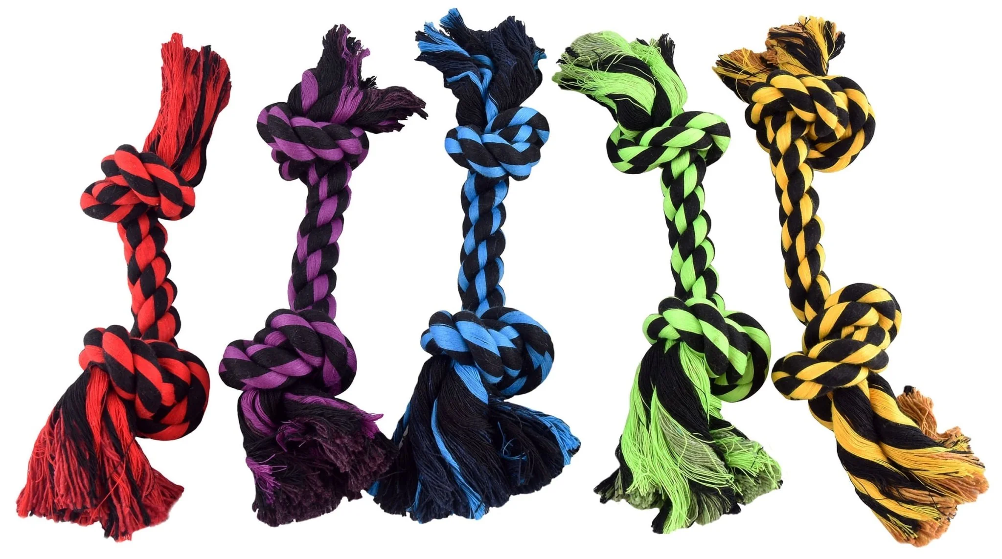 Nuts for Knots 2-Knot Rope Dog Toy, Assorted - Healthber