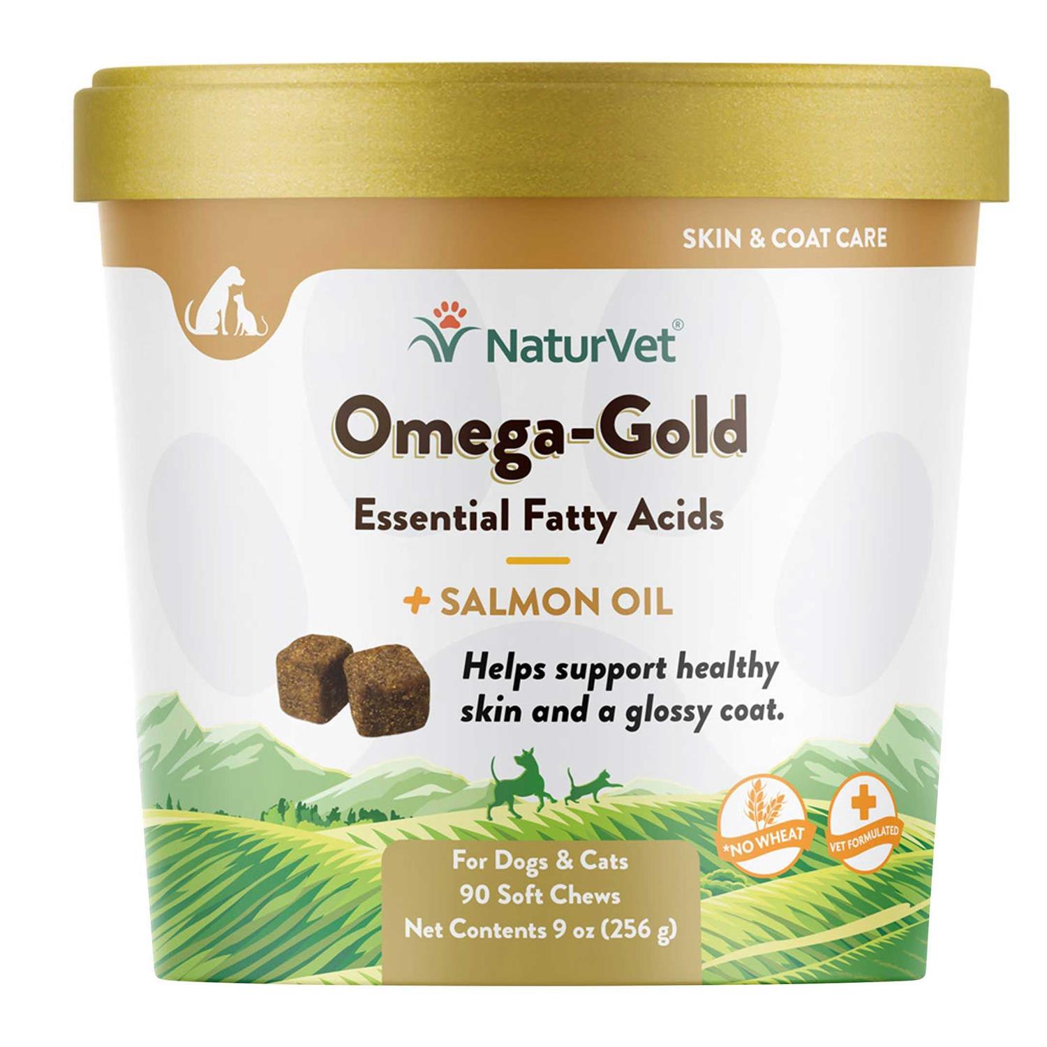 NaturVet Omega Gold Plus Salmon Oil Soft Chews - Healthber