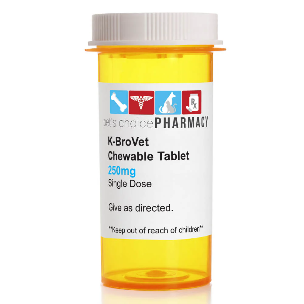 Rx K-BroVet (potassium bromide) Chewable Tablet for Dogs, Single Tab - Healthber