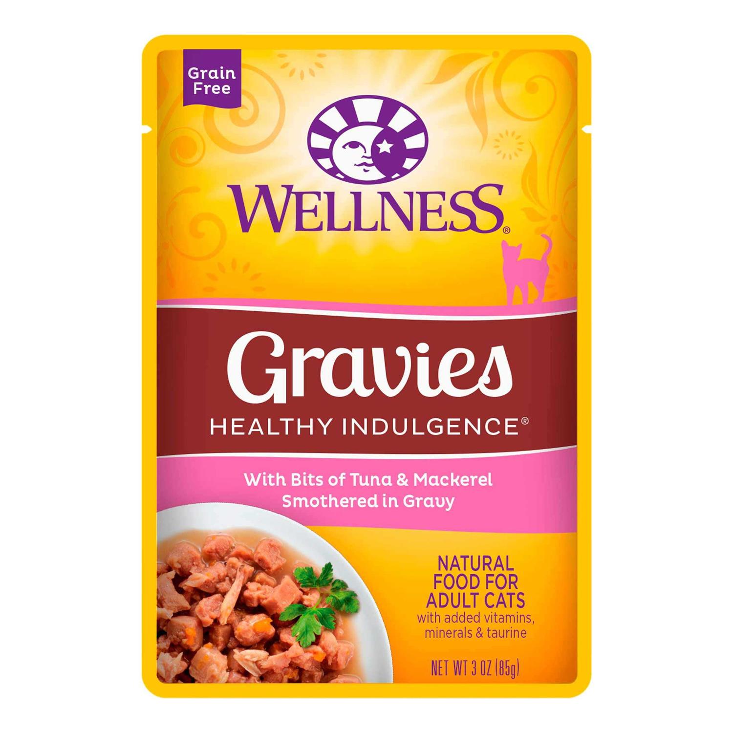 Wellness Healthy Indulgence Natural Grain Free Gravies and Gravy Cat Food Pouch - Healthber