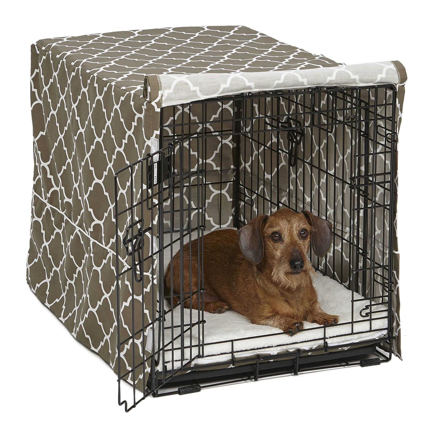 Midwest Metal Cvr24t-br 24 inch Brn Geo Crate Cover - Healthber