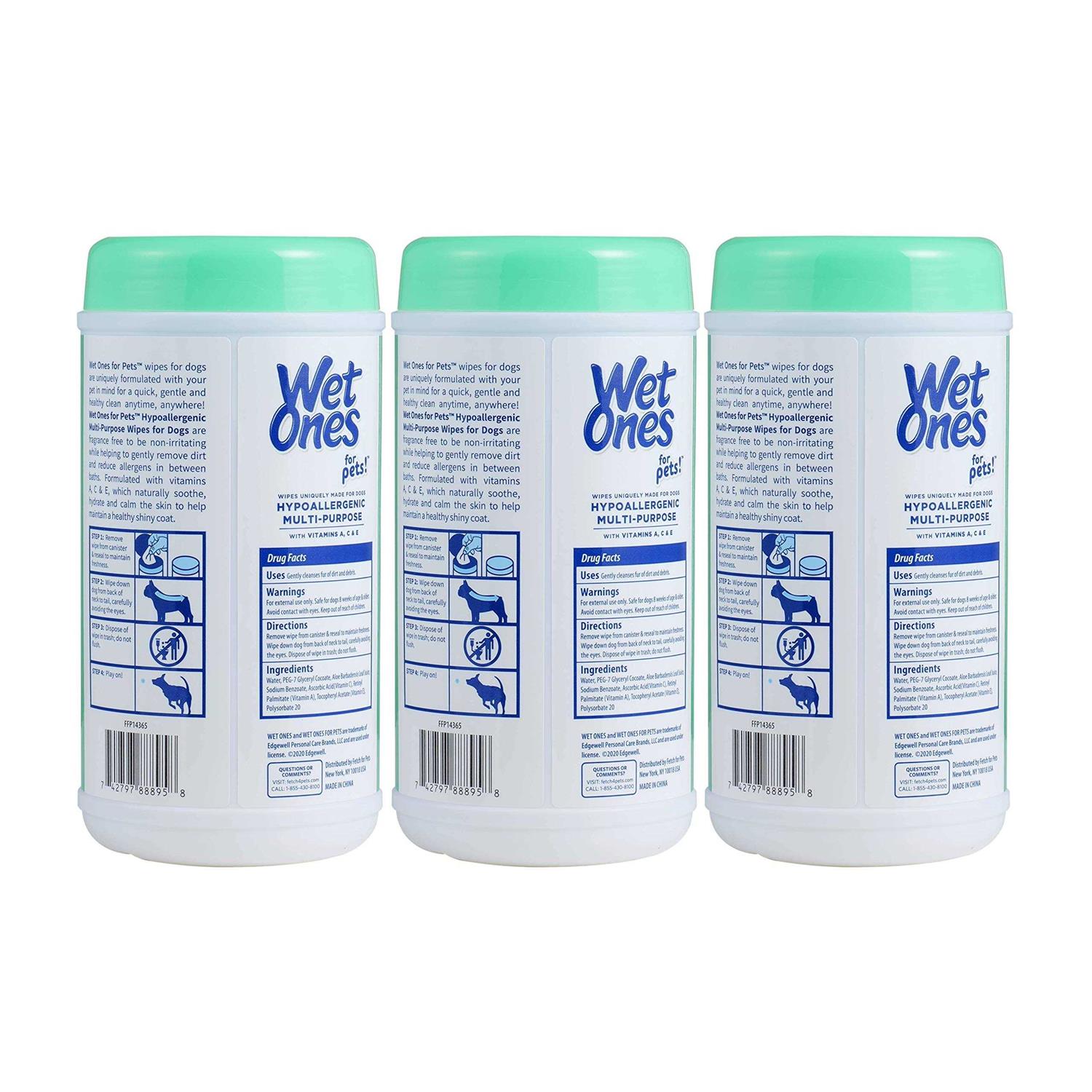 Wet Ones for Pets Hypoallergenic Multi-Purpose Dog Wipes - Healthber