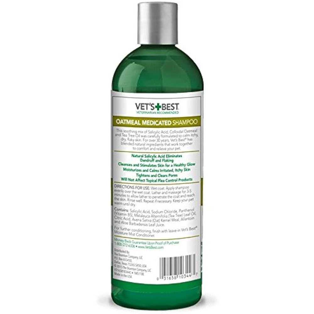Vet’s Best Oatmeal Medicated Dog Shampoo - Healthber