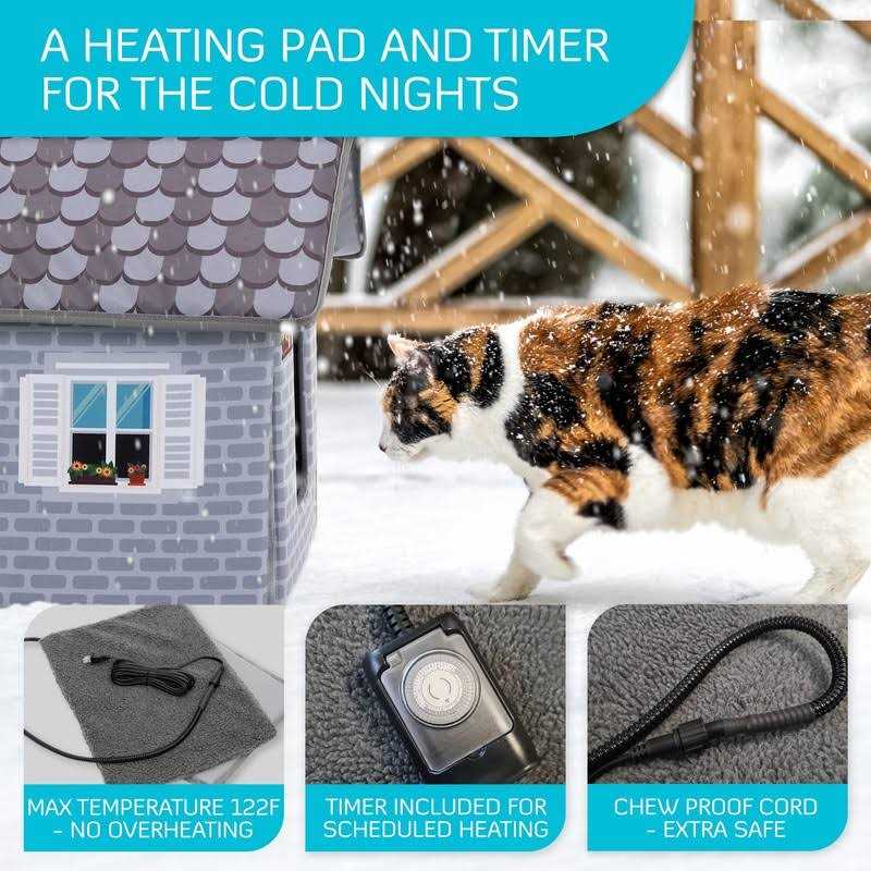 PETYELLA Heated cat Houses for Outdoor Cats in Winter - Healthber