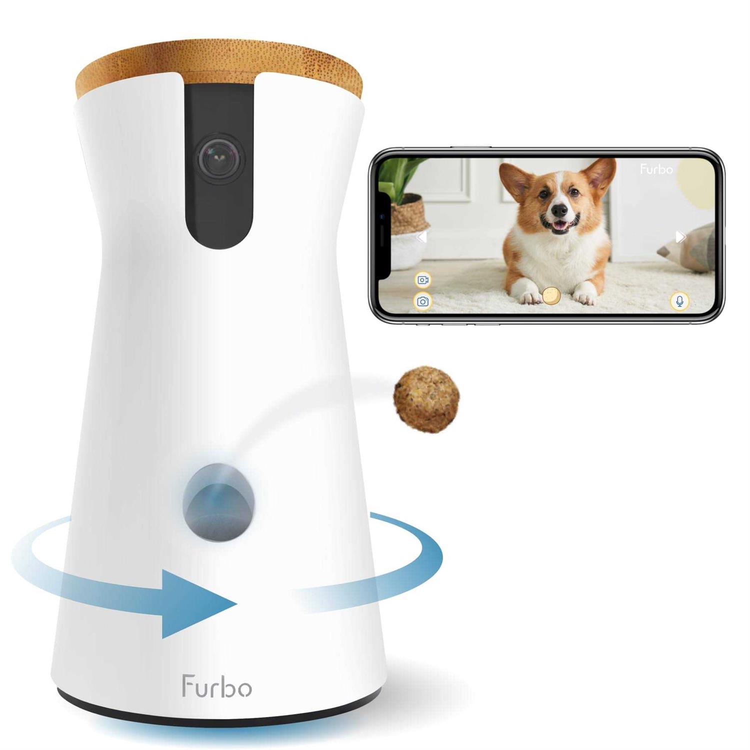 Furbo 360° Dog Camera Rotating 360° View Wide-Angle Pet Camera with Treat Tossing - Healthber