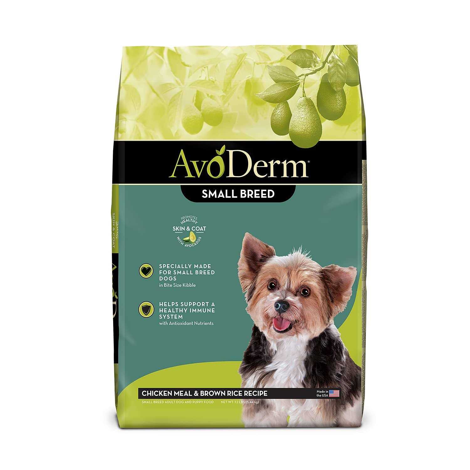 AvoDerm Natural Chicken Meal & Brown Rice Small Breed Adult Dog Food - Healthber