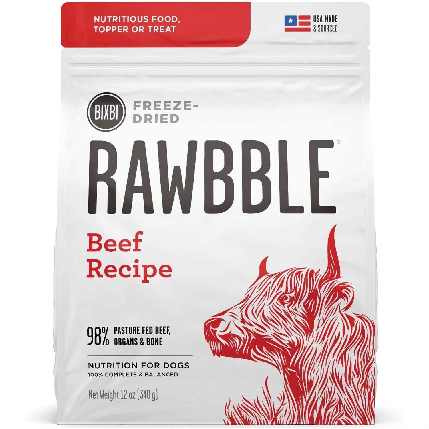 Bixbi Dog Food Rawbble Freeze Dried Beef - Healthber