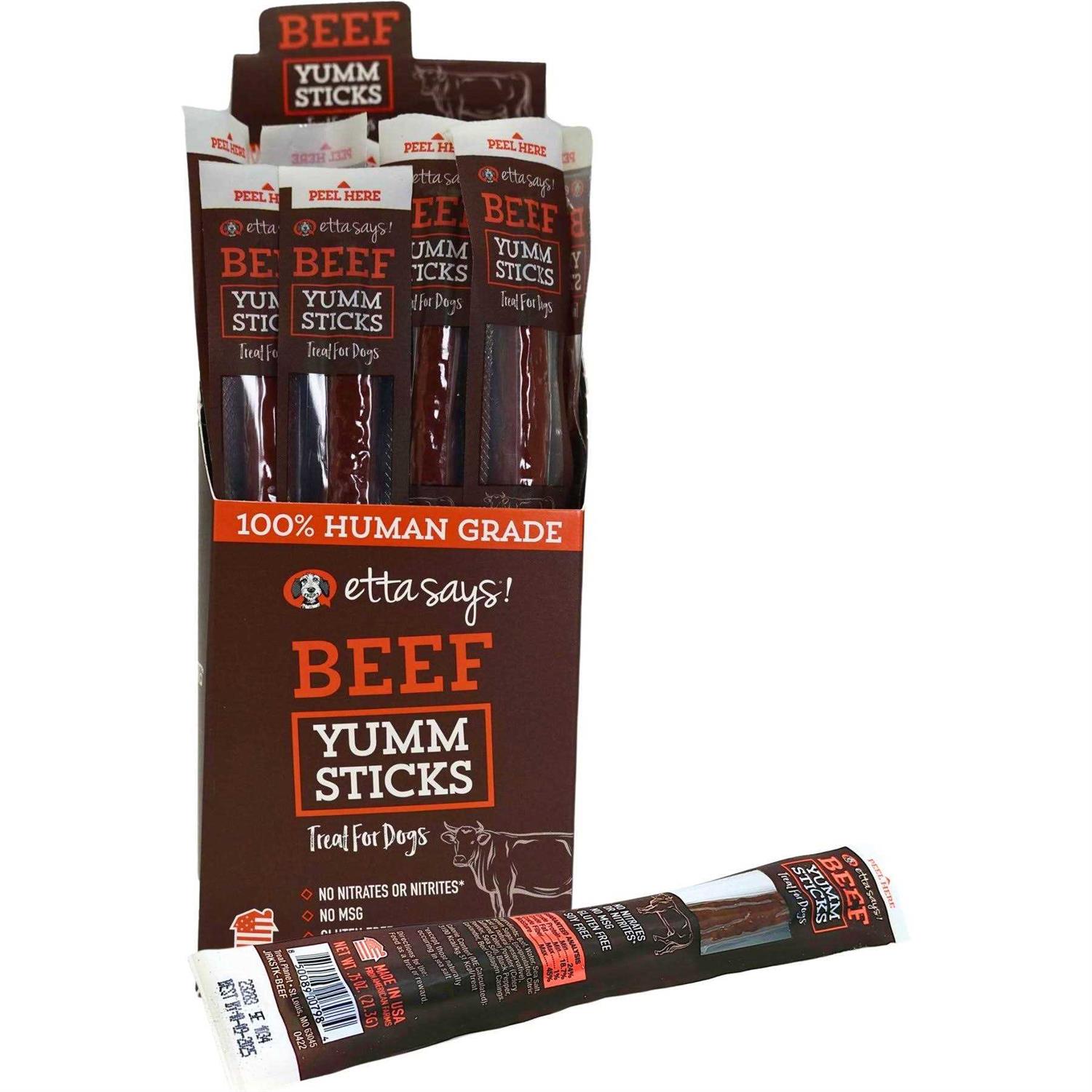 Etta Says! Beef Yumm Sticks Dog Treats - Healthber
