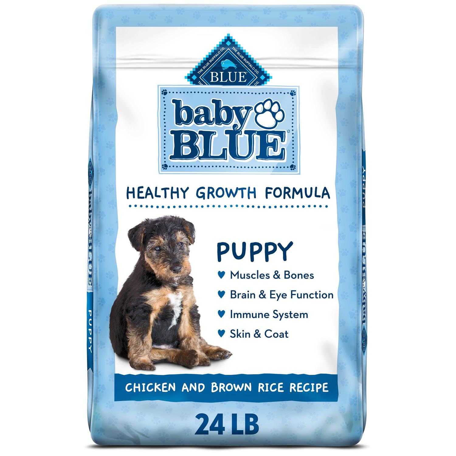 Blue Buffalo Baby Blue Healthy Growth Formula Natural Puppy Dry Dog Food, Chicken and Brown Rice Recipe - Healthber