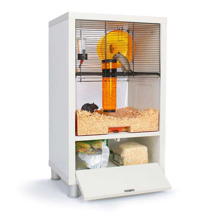 Omlet Secure Easy to Clean White Hamster Cage with Storage - Healthber