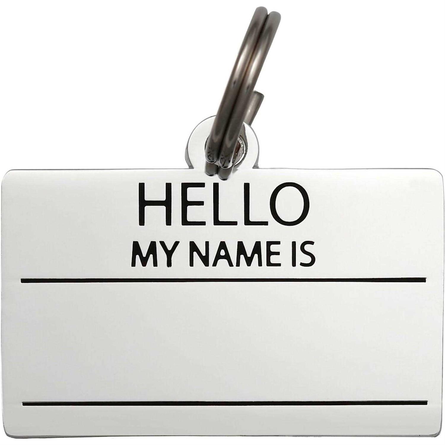 Two Tails Pet Company Hello My Name is ID Tag - Healthber