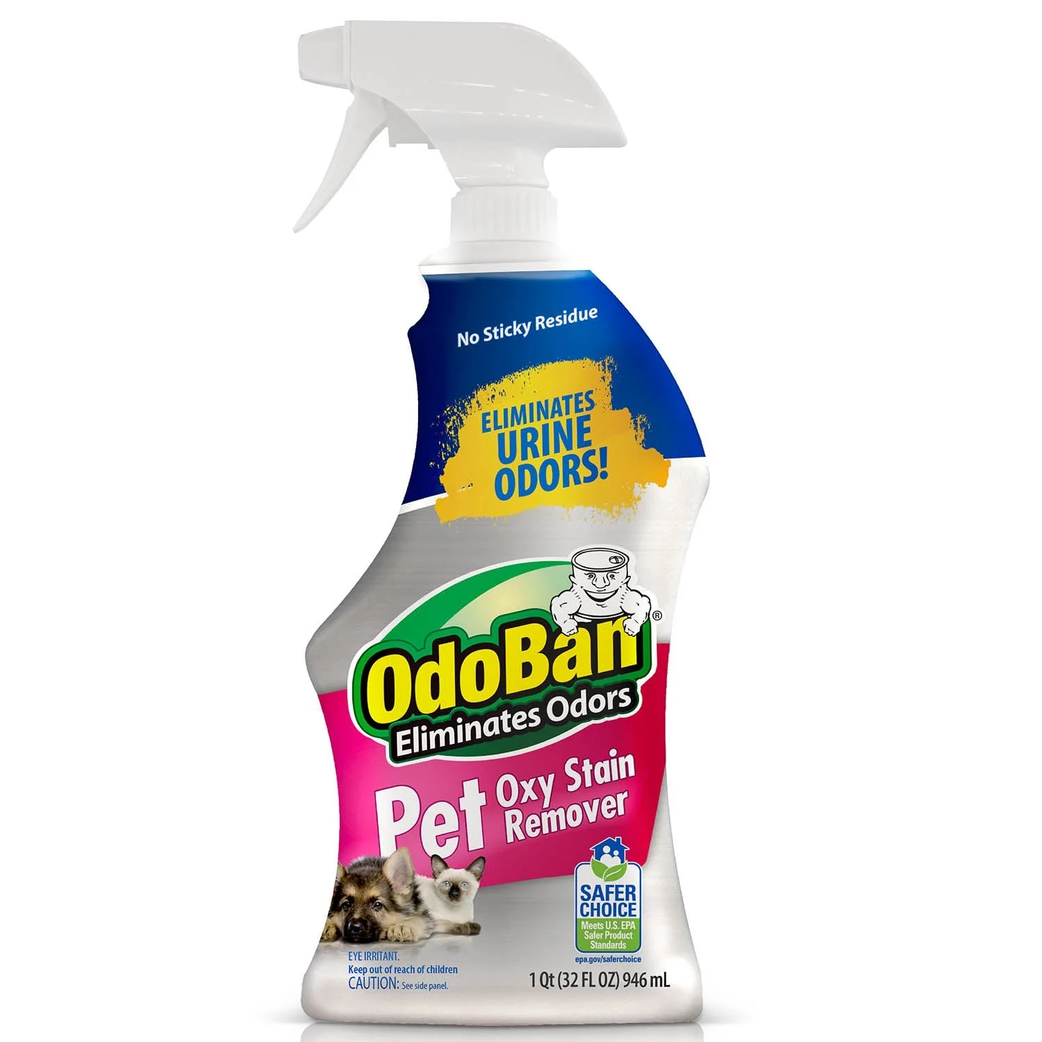 OdoBan Pet Oxy Stain Remover, Ready-to-Use Spray, 32 oz - Healthber