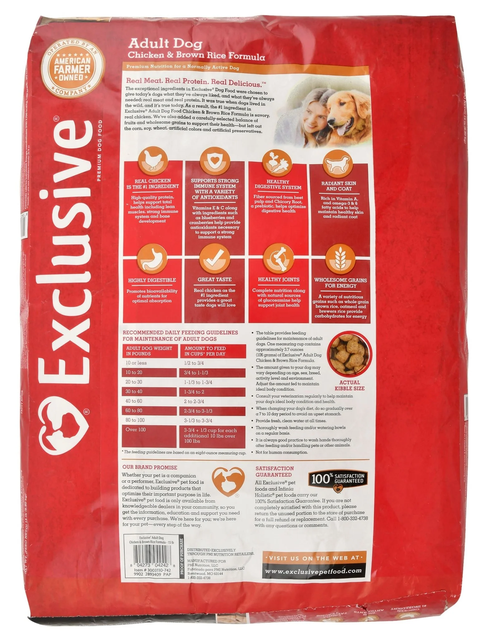 Purina Exclusive Adult Dog Food, Chicken/Brown Rice - Healthber