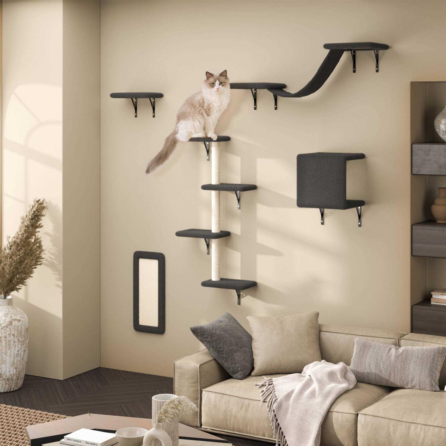Coziwow Wall Mounted Shelves Set Cat Tree - Healthber