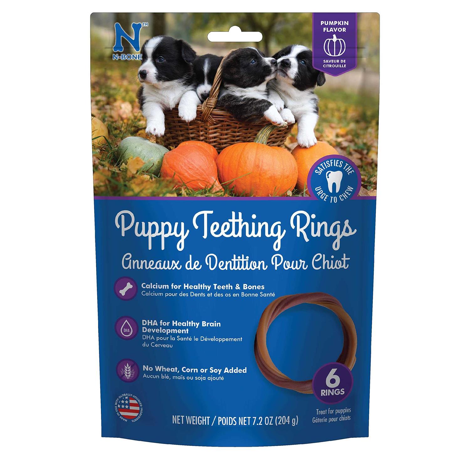 N-Bone Puppy Teething Ring Pumpkin - Healthber