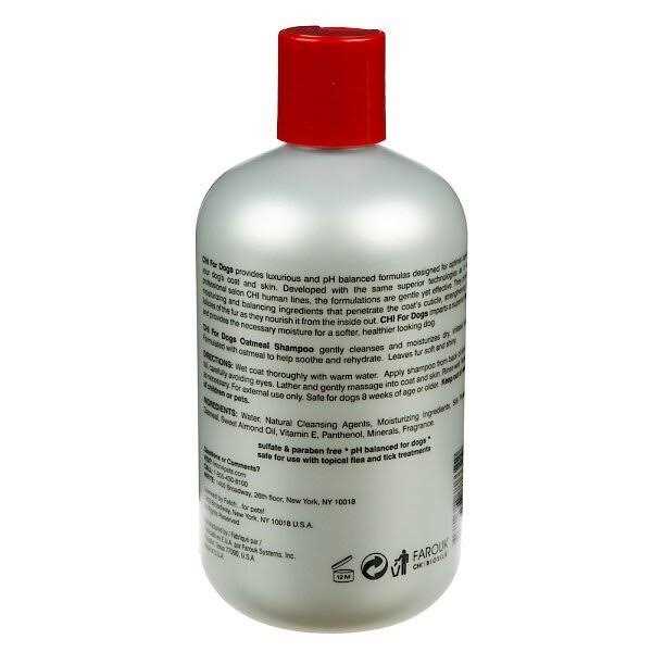 CHI For Dogs Oatmeal Shampoo For Dogs 16 oz Best Oatmeal Dog Shampoo For Dogs with Dry Skin Sulfate Paraben Free - Healthber