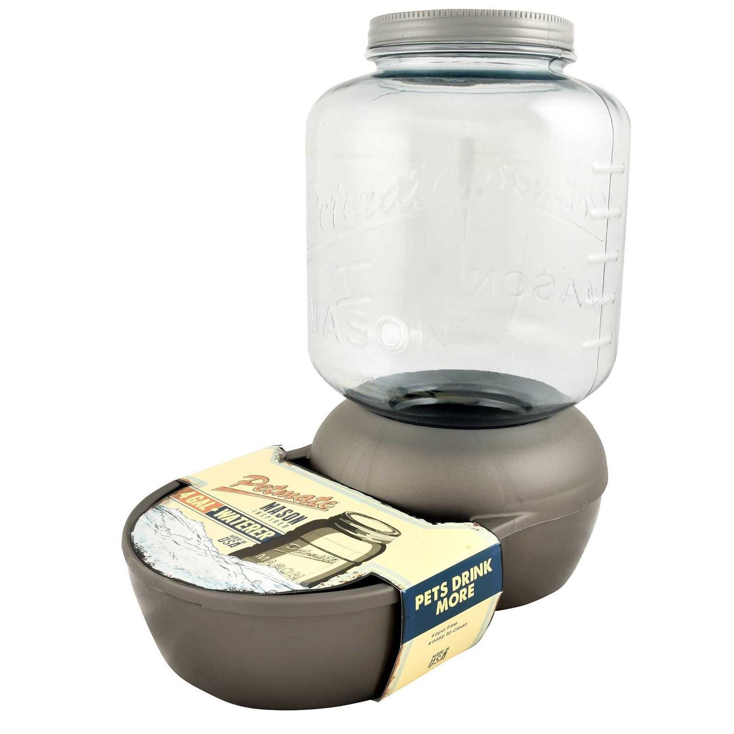 Petmate Mason Jar Replenishing Waterer - Healthber