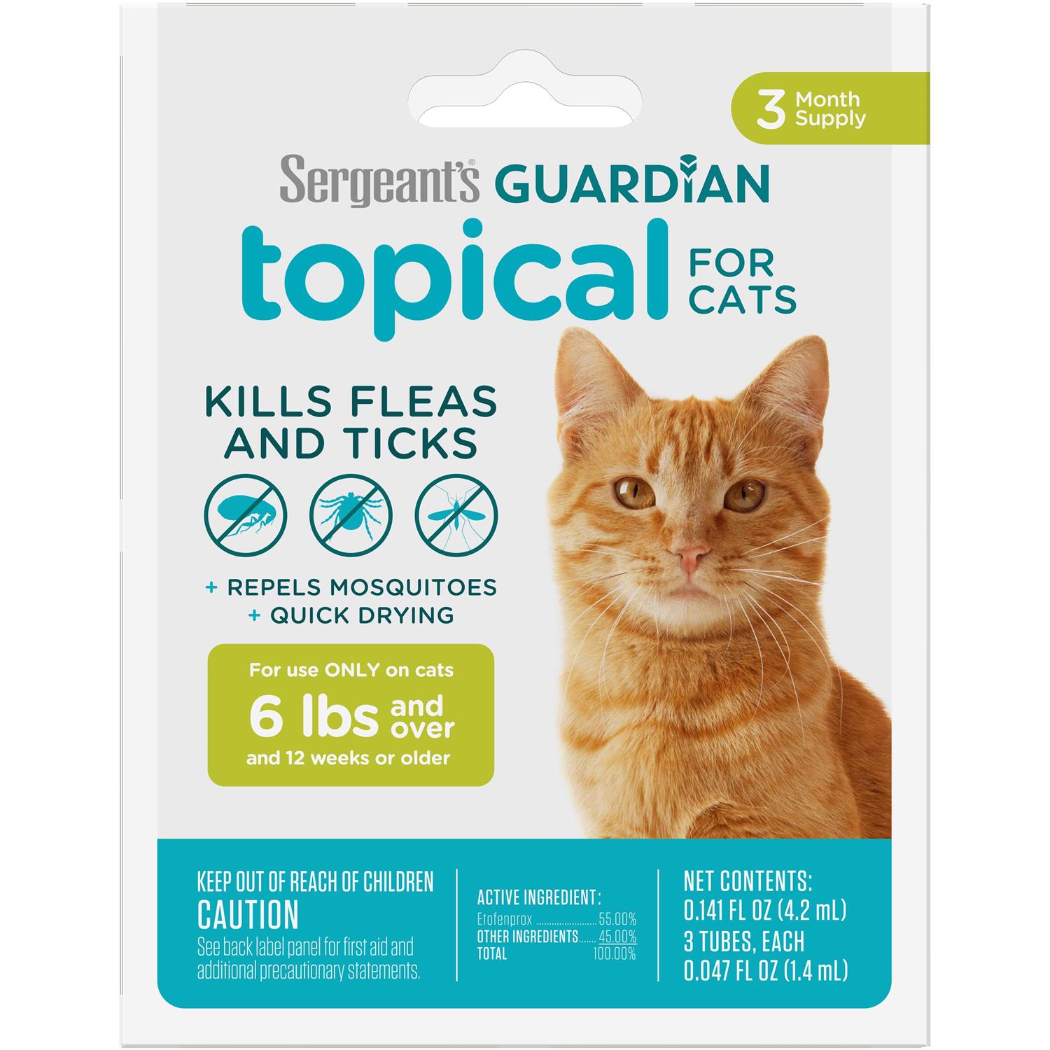 Sergeants Sergeant’s Guardian Flea and Tick Topical for Cats - Healthber