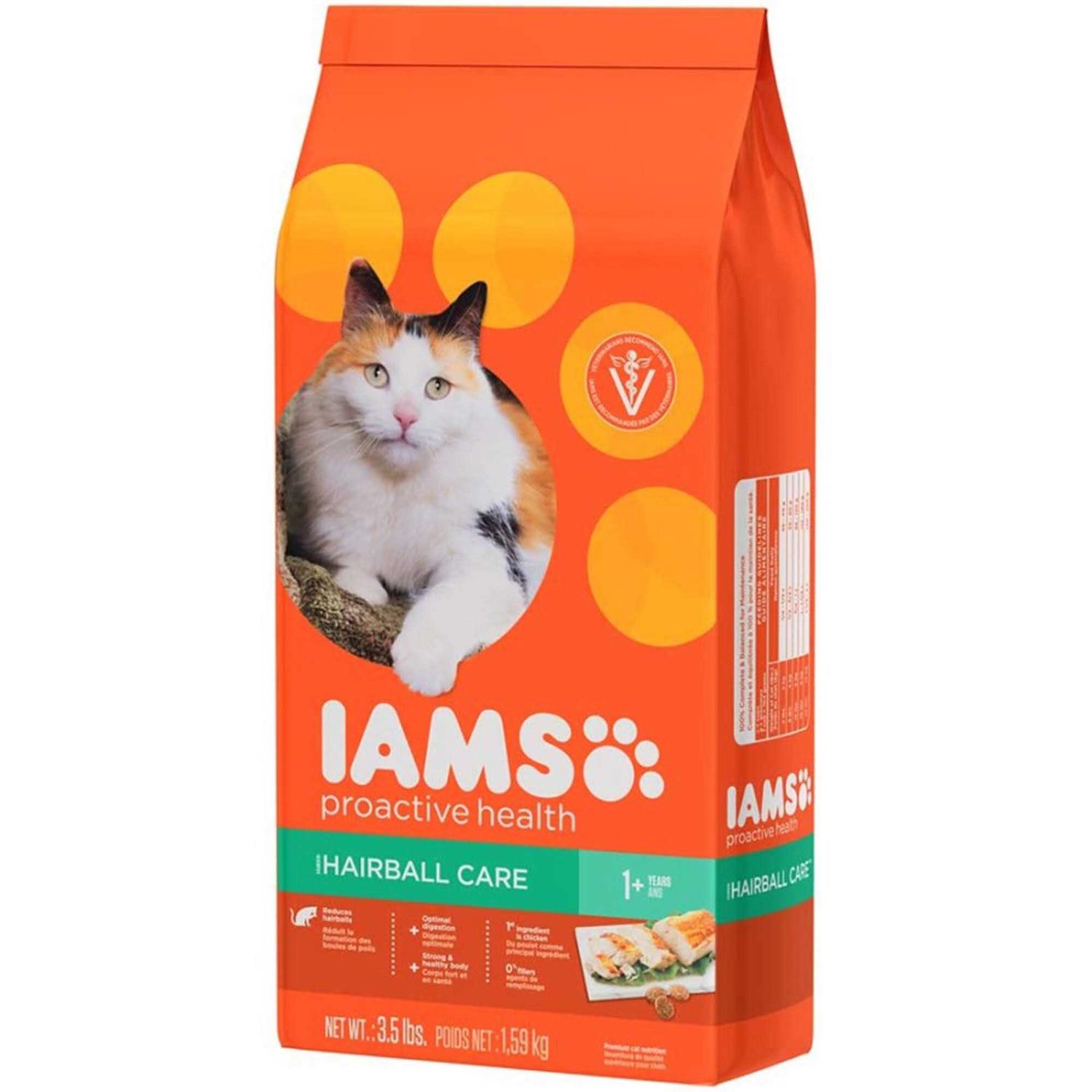 IAMS ProActive Health Hairball Care Adult Cat Dry Food - Healthber