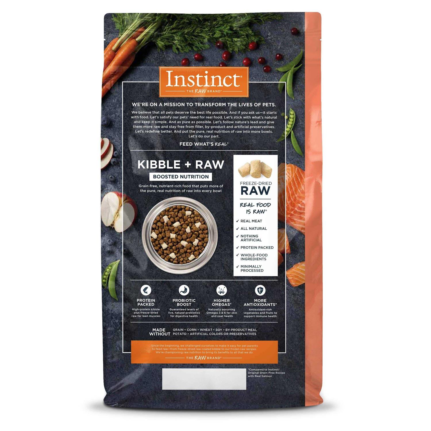 Instinct Raw Boost Real Salmon Recipe Grain-Free Dry Dog Food - Healthber