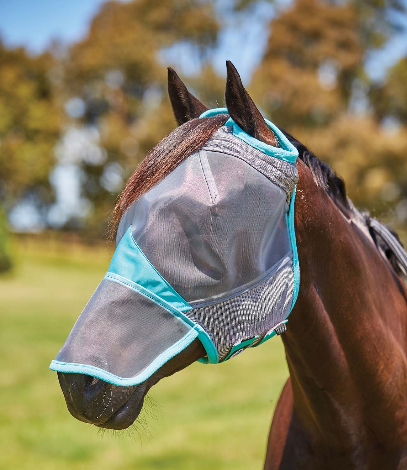 Weatherbeeta ComFITec Deluxe Fine Mesh Horse Fly Mask with Nose - Healthber