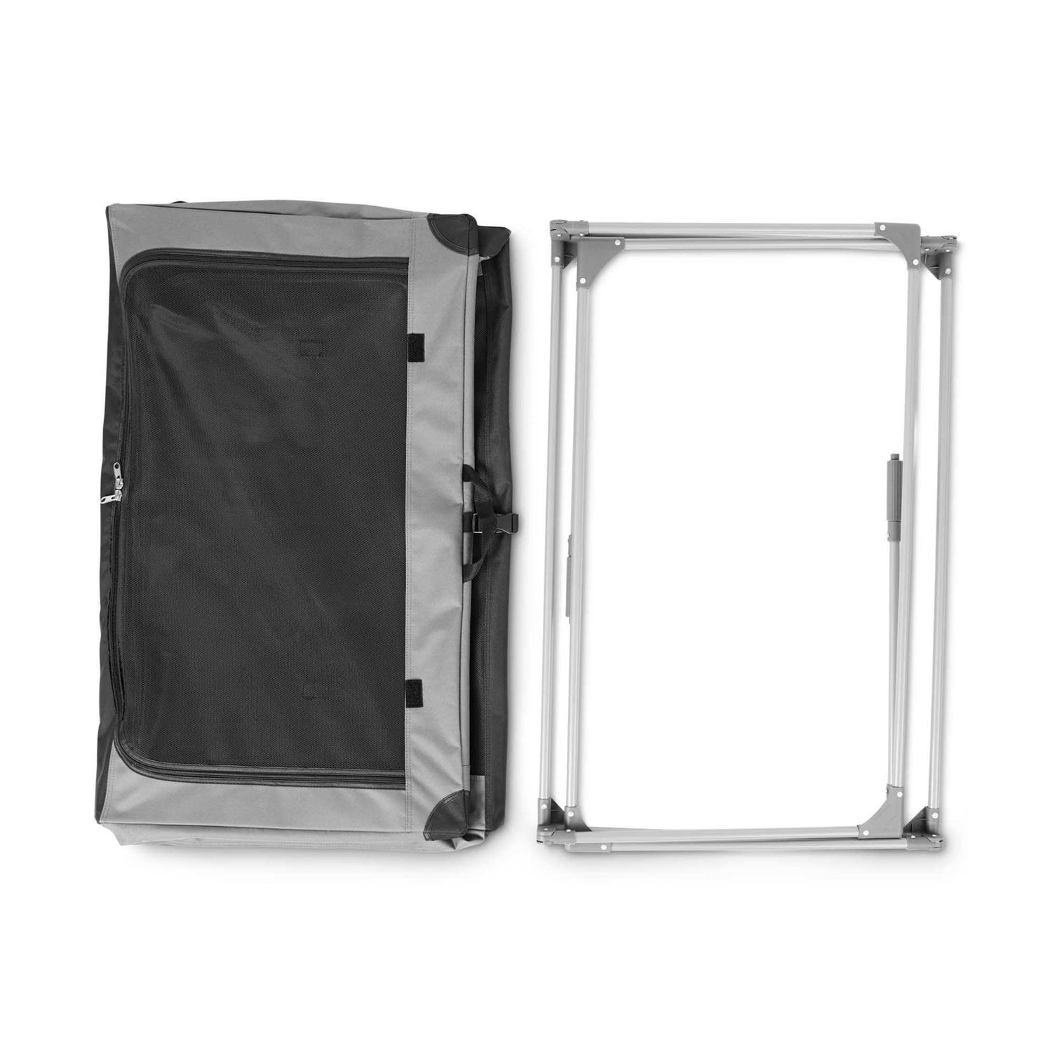 EveryYay Essentials Portable Canvas Dark Grey Dog Crate - Healthber