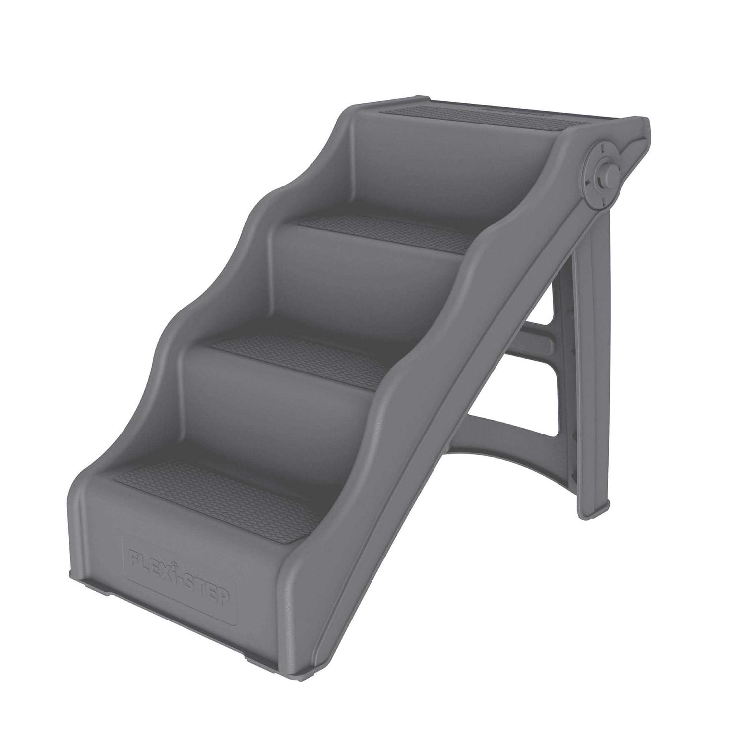 Tail Waggers Flexi-Step, Foldable Dog Pet Steps with 4-Step Design and Non-Slip Treads - Healthber